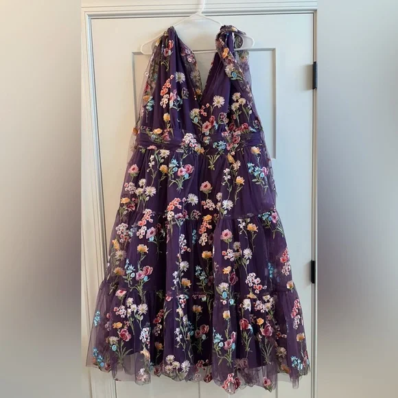 JessaKae Margaret Purple Midi Dress 2x - Picture 2 of 6